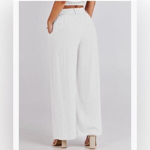 Linen Palazzo Pants Wide Leg, High Waisted Trousers. Purchased and never worn.